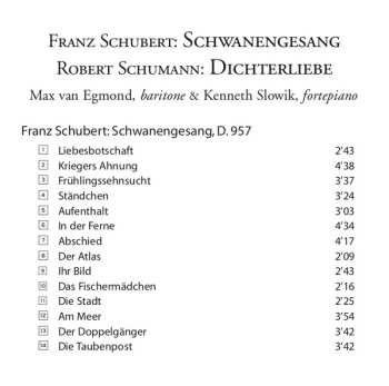 CD Robert Schumann: Schwanengesang / Dichterliebe