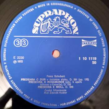 LP The Czech Philharmonic Orchestra: Rosamunda (Výběr Z Hudby Ke Hře Helminy Von Chézy)