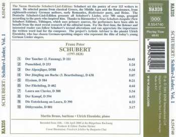 CD Franz Schubert: Schiller-Lieder, Vol. 1