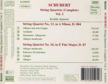 CD Franz Schubert: String Quartets (Complete) Vol. 2