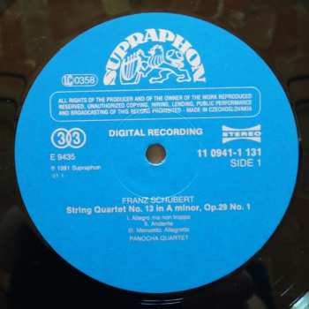 LP Franz Schubert: String Quartets Nos. 10 & 13