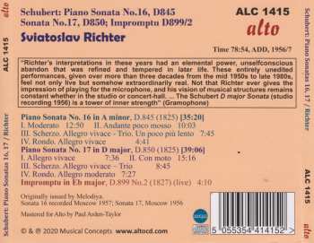 CD Franz Schubert: Piano Sonatas Nos.16 & 17: D845, 850, Impromptu D899/2 