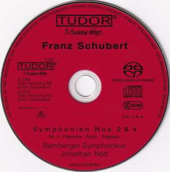 SACD Franz Schubert: Symphonien Nos. 2 & 4 (No. 4 »Tragische = Tragique = Tragic«)