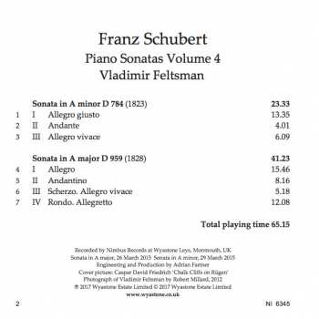 CD Franz Schubert: Piano Sonatas Volume 4 