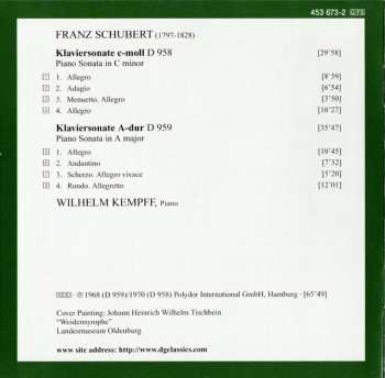 CD Franz Schubert: Klaviersonaten = Piano Sonatas D 958 & D 959