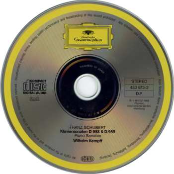CD Franz Schubert: Klaviersonaten = Piano Sonatas D 958 & D 959