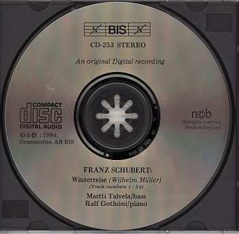 CD Franz Schubert: Winterreise (Wilhelm Müller)