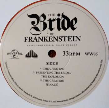 LP Franz Waxman: The Bride Of Frankenstein (The 1935 Original Soundtrack Recording) CLR | DLX