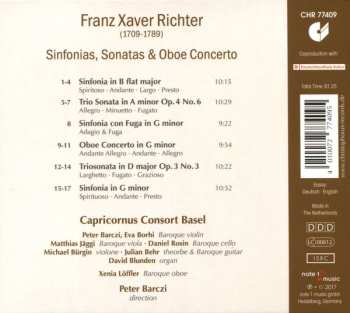 CD Franz Xaver Richter: Sinfonias, Sonatas & Oboe Concerto