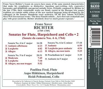 CD Franz Xaver Richter: Sonatas for Flute Harpsichord and Cello 2