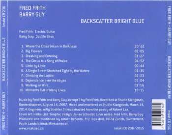 CD Fred Frith: Backscatter Bright Blue