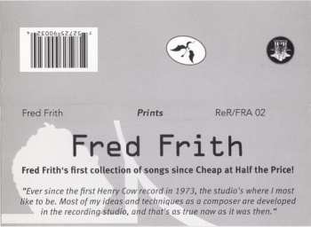 CD Fred Frith: Prints (Snapshots, Postcards, Messages And Miniatures 1987-2001)