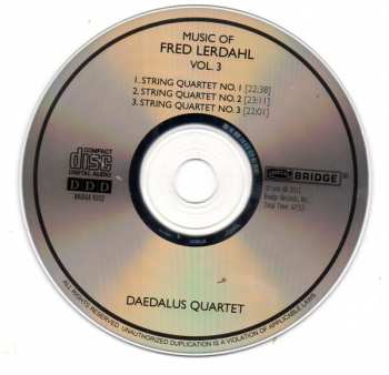 CD Daedalus String Quartet: Music Of Fred Lerdahl Vol. 3