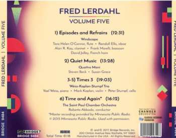 CD Fred Lerdahl: Fred Lerdahl Volume Five