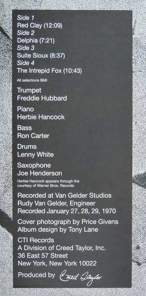 2LP Freddie Hubbard: Red Clay LTD