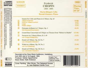 CD Frédéric Chopin: Cello Sonata • Polonaise Brillante • Grand Duo