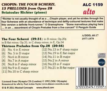 CD Frédéric Chopin: Four Scherzi, 13 Preludes From Opus 28
