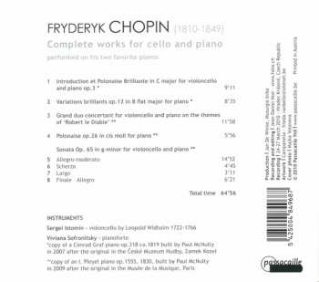 CD Frédéric Chopin: Fryderyk Chopin: Complete Works For Cello And Piano