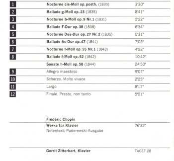 CD Frédéric Chopin: Werke für Klavier