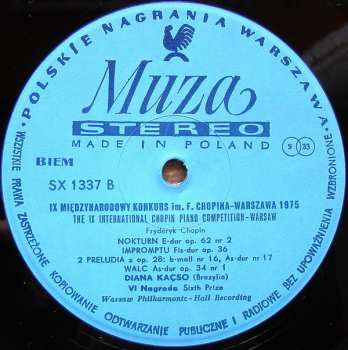 LP Frédéric Chopin: IX Międzynarodowy Konkurs Im. F. Chopina - Warszawa 1975 (Kronika Konkursu)