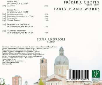 CD Frédéric Chopin: Early Piano Works