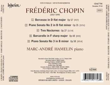 CD Frédéric Chopin: Sonatas Nos 2 & 3 / Two Nocturnes / Berceuse · Barcarolle