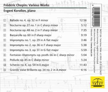 CD Frédéric Chopin: Various Works