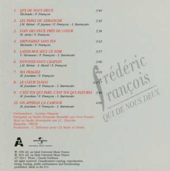 9CD/Doos Frédéric François: L'intégrale Des Albums Originaux 1984-1992