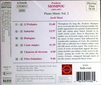 CD Frederic Mompou: Piano Music Volume 2