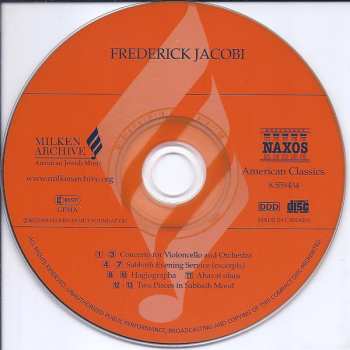 CD Frederick Jacobi: Cello Concerto; Sabbath Service