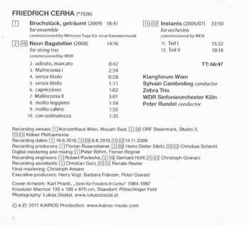 CD WDR Sinfonieorchester Köln: Bruchstück, Geträumt / Neun Bagatellen / Instants