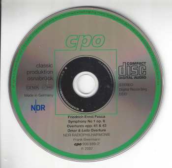 CD NDR Radiophilharmonie: Symphony No. 1 / Three Overtures
