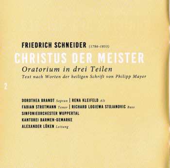 2SACD Johann Christian Friedrich Schneider: Christus Der Meister