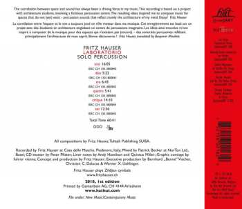 CD Fritz Hauser: Laboratorio