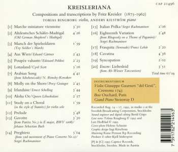 CD Fritz Kreisler: Kreisleriana - The Lesser Known Works Of Fritz Kreisler