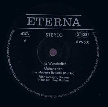 LP Fritz Wunderlich: Opernarien