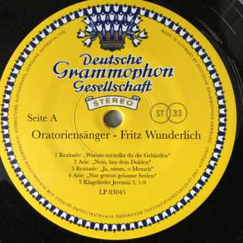 LP Fritz Wunderlich: Oratoriensänger - Fritz Wunderlich