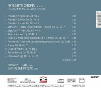 CD Frédéric Chopin: Transcriptions For Cello And Piano