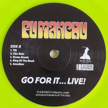 2LP Fu Manchu: Go For It...Live! CLR | LTD