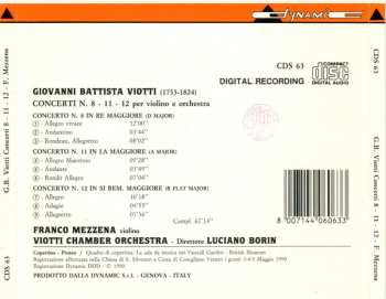 CD Giovanni Battista Viotti: Violin Concertos N. 8 – 11 – 12