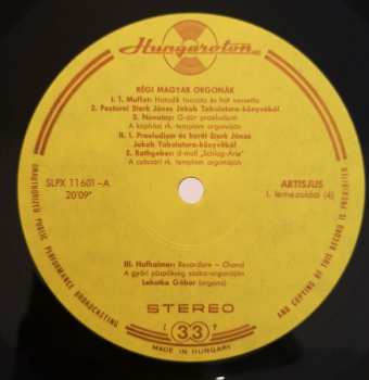 2LP/Doos Gábor Lehotka: Old Hungarian Organs