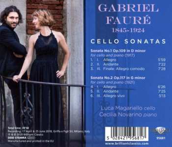 CD Gabriel Fauré: Cello Sonatas