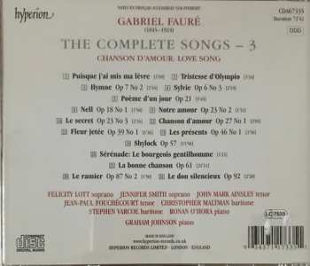 CD Gabriel Fauré: Chanson D'amour: Love Song (The Complete Songs - 3)