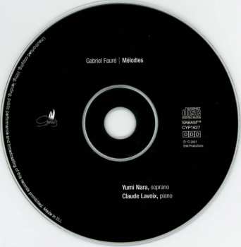 CD Gabriel Fauré: Mélodies
