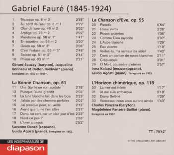 CD Gabriel Fauré: Mélodies, La Bonne Chanson, L'Horizon Chimérique, La Chanson D'Eve DIGI