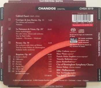 SACD Gabriel Fauré: Requiem / La Naissance De Vénus / Cantique De Jean Racine / Pavane