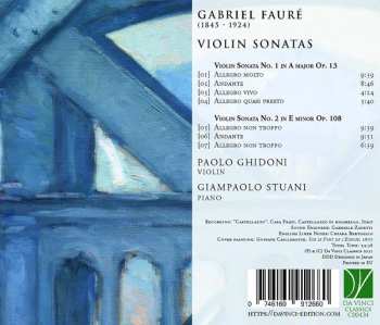 CD Gabriel Fauré: Violin Sonatas Nos. 1 & 2
