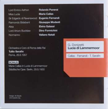 2CD Maria Callas: Lucia Di Lammermoor