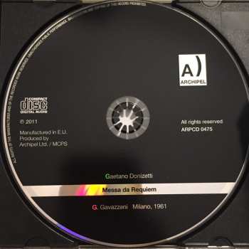 CD Gaetano Donizetti: Messa Da Requiem
