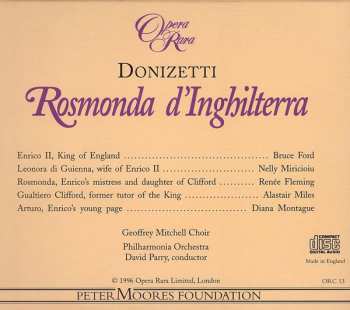 2CD Gaetano Donizetti: Rosmonda D'Inghilterra
